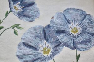 lin grande fleur fond blanc